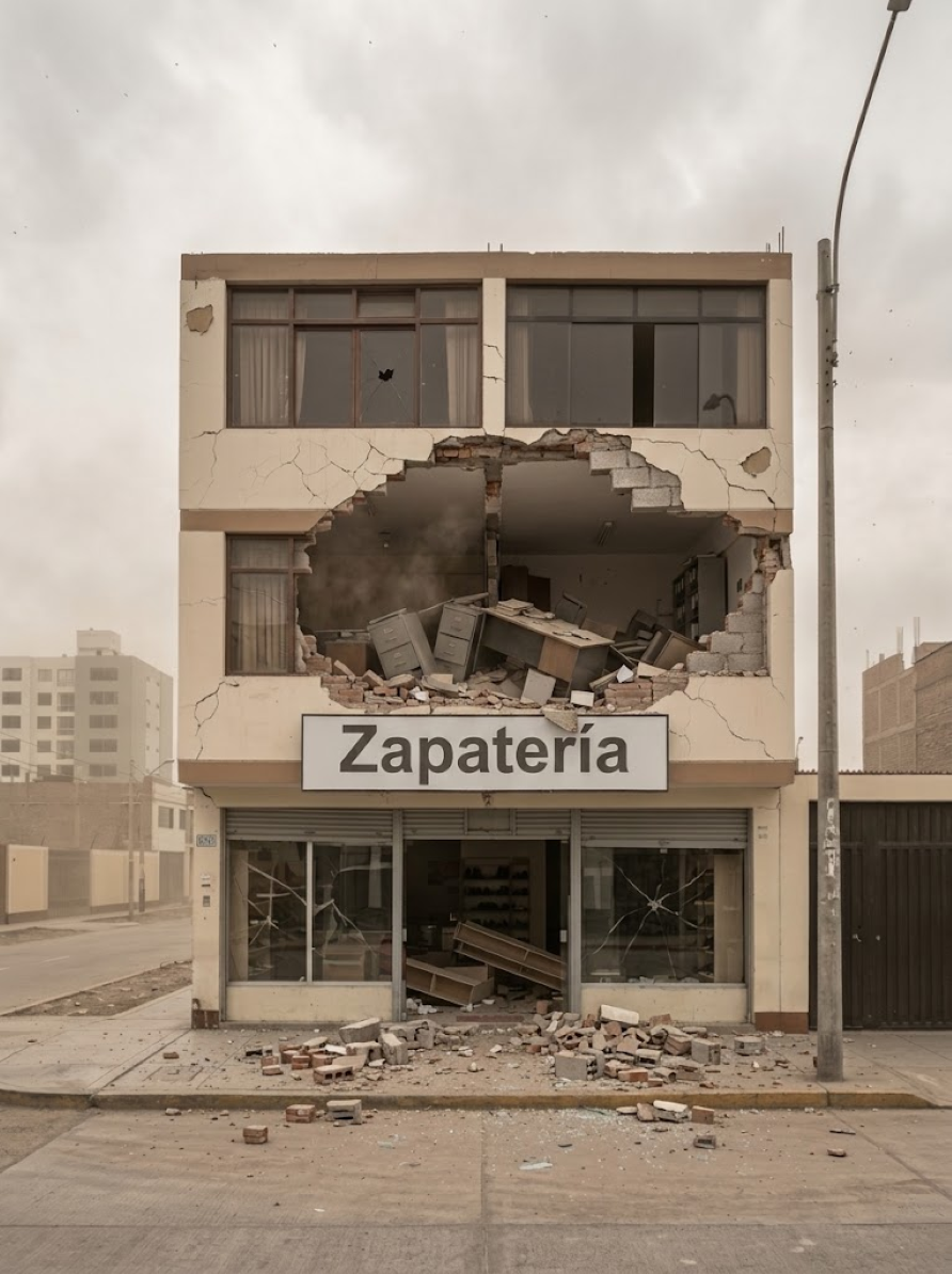 Fachada caída